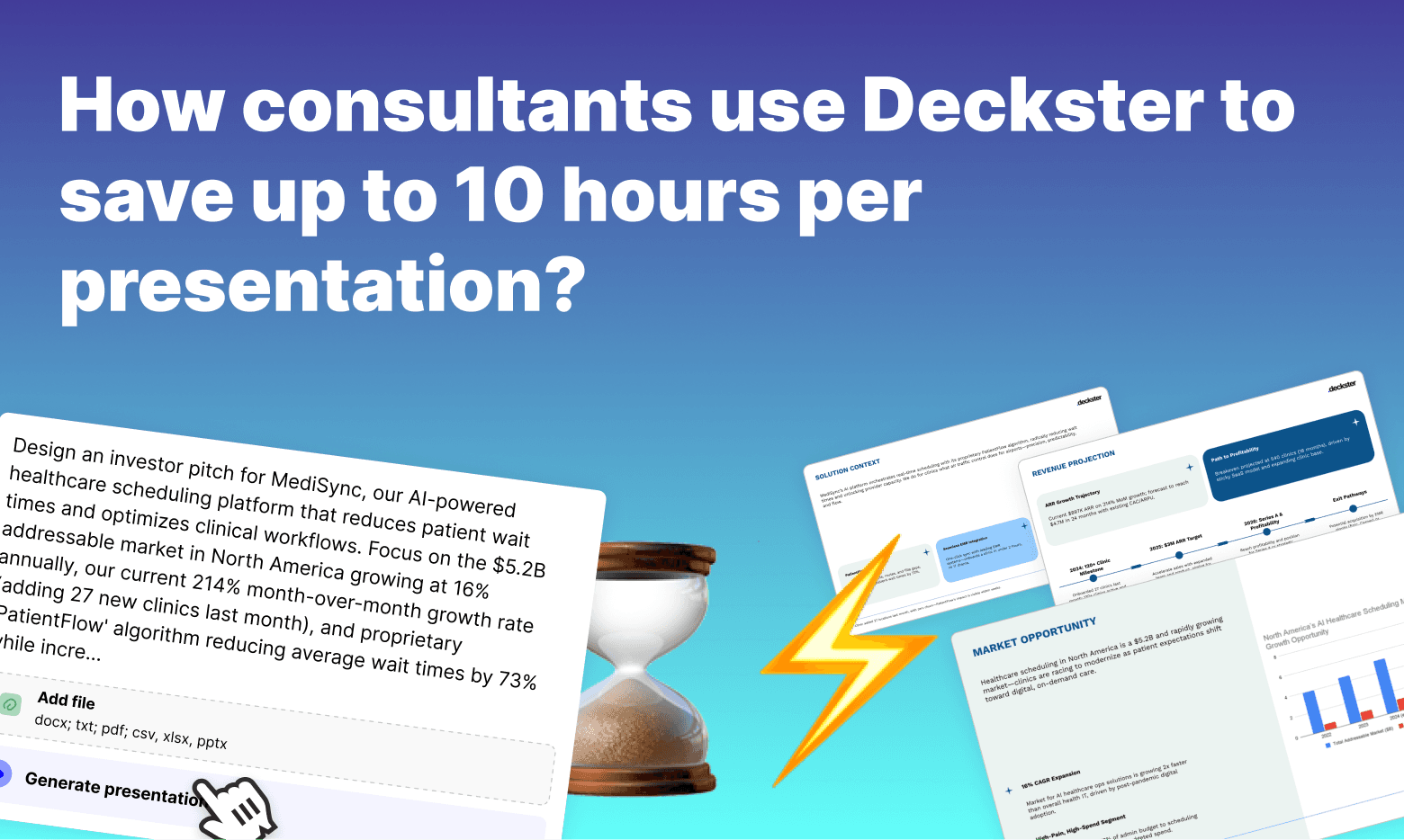 How consultants use Deckster AI to save up to 10 hours per presentation