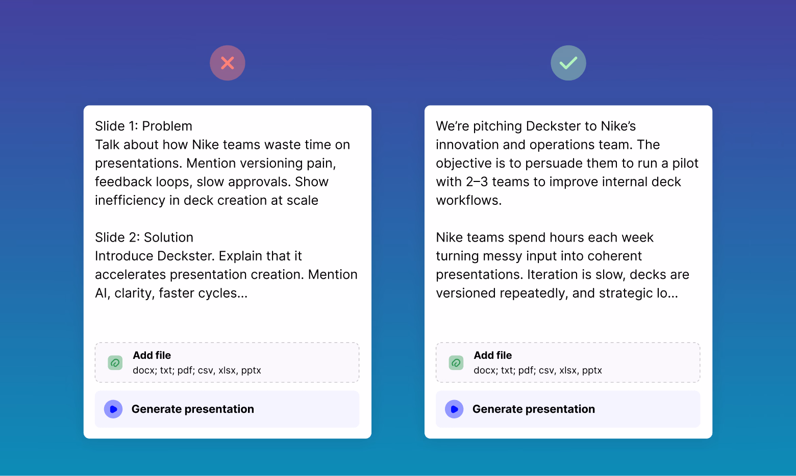 Thinking vs design split