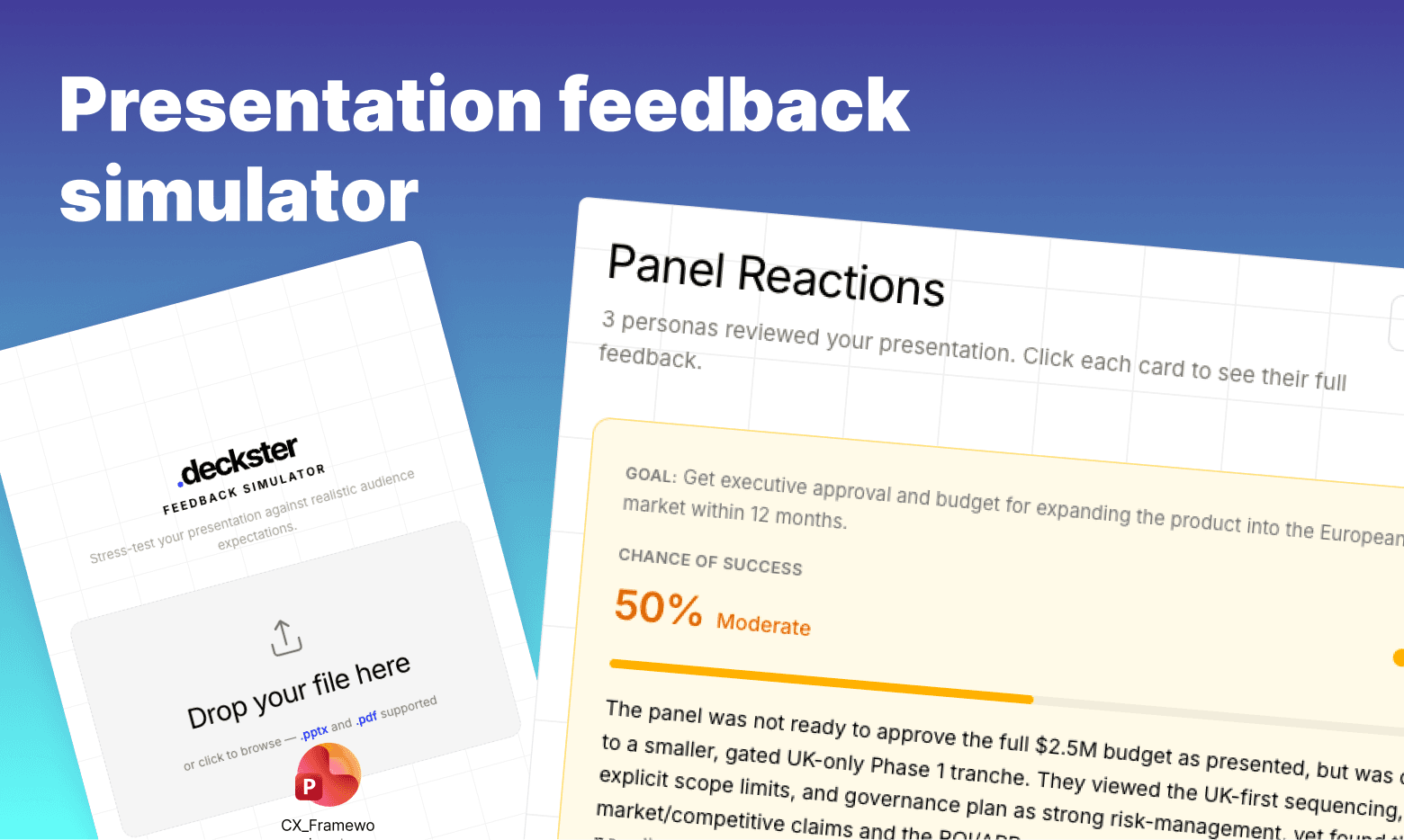Why have we built a presentation feedback simulator, and why is it awesome?
