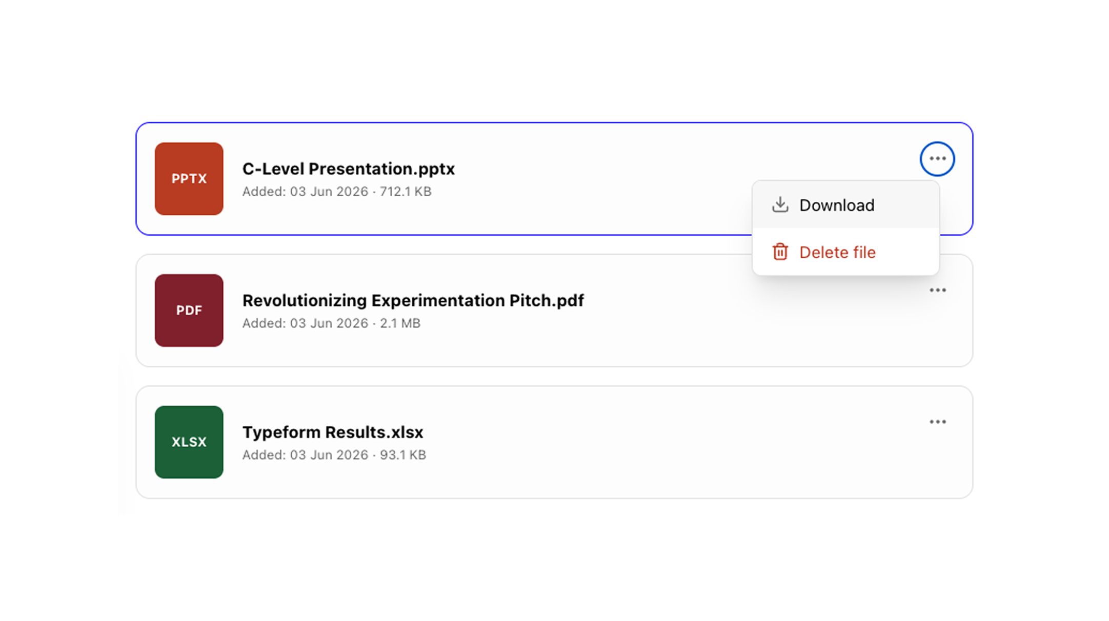 Persistent file storage visual